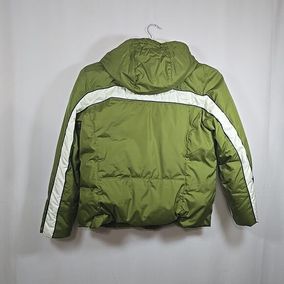 Womens Covington Removable Hood Puffer Jacket M Coat Avocado Green Winter Warm - Picture 2 of 16